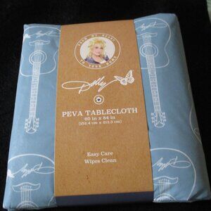 DG Dolly Parton Peva Tablecloth 60 X 84 Guitars NEW